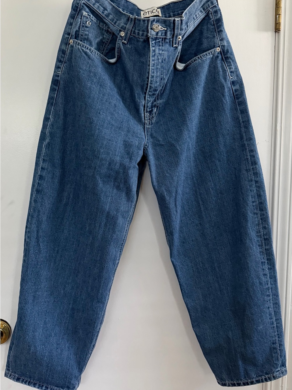 Etica IRIS Relaxed Barrel Jeans Fistral Blue Denim Cotton Tapered Size 29